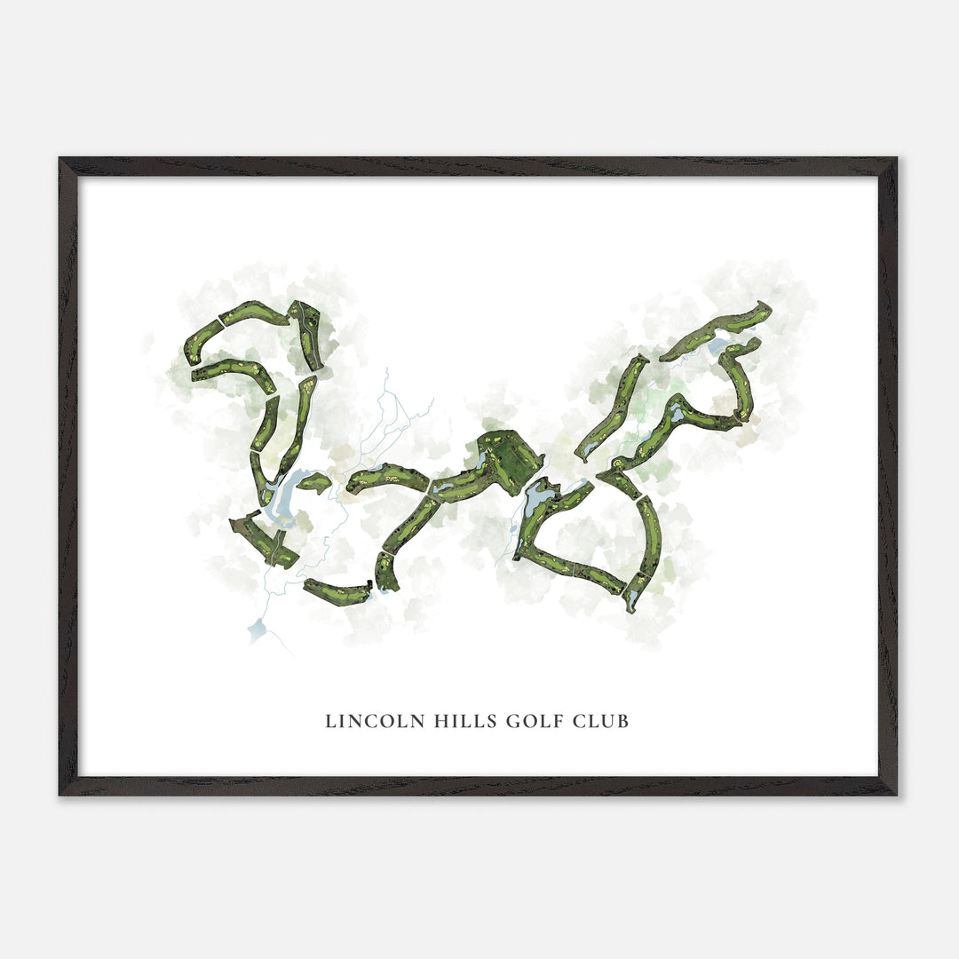 Print of Lincoln Hills Golf Club Classic Map