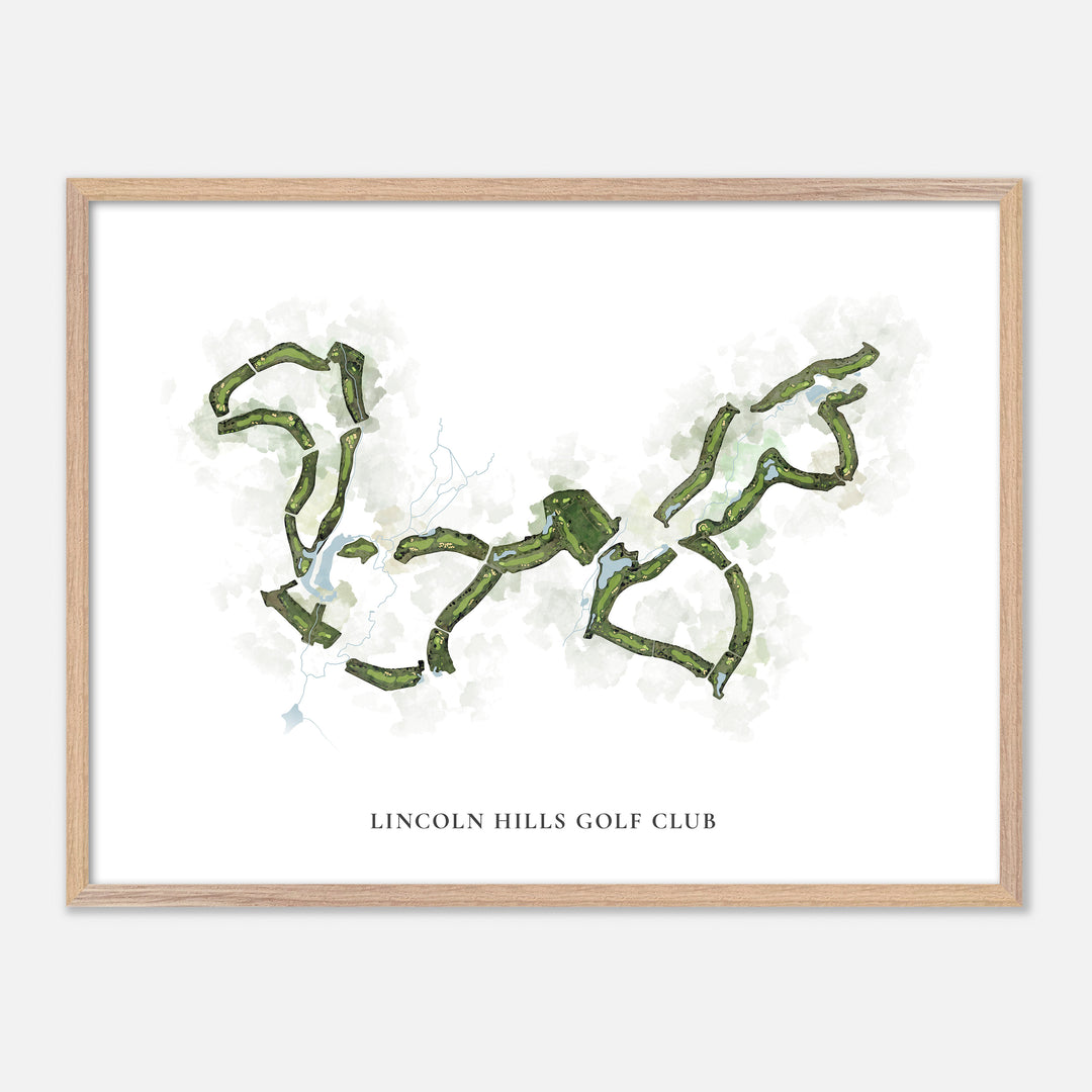 Print of Lincoln Hills Golf Club Classic Map