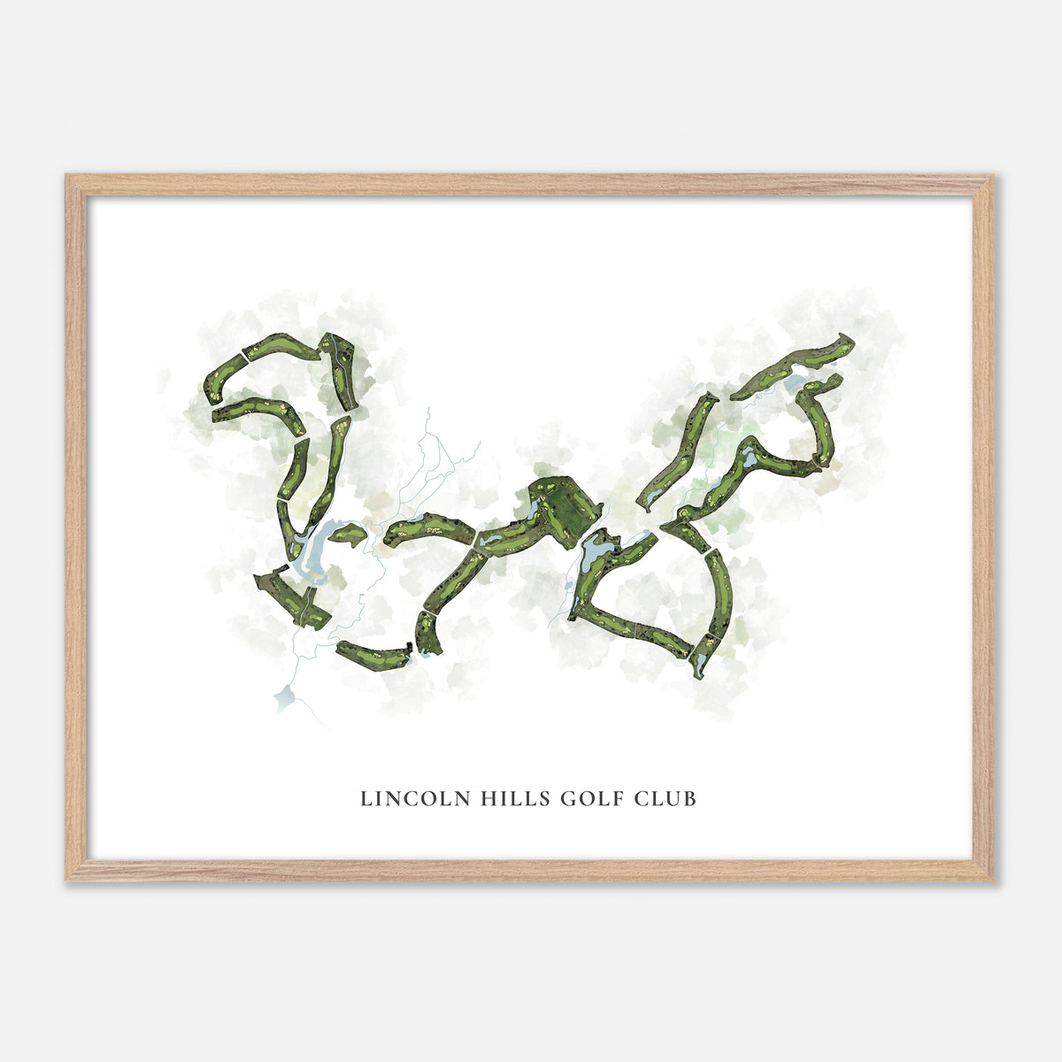 Print of Lincoln Hills Golf Club Classic Map