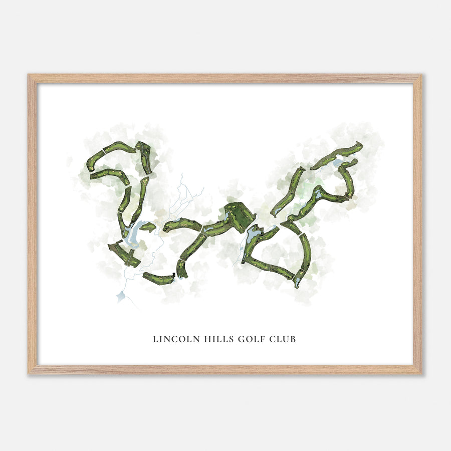 Print of Lincoln Hills Golf Club Classic Map