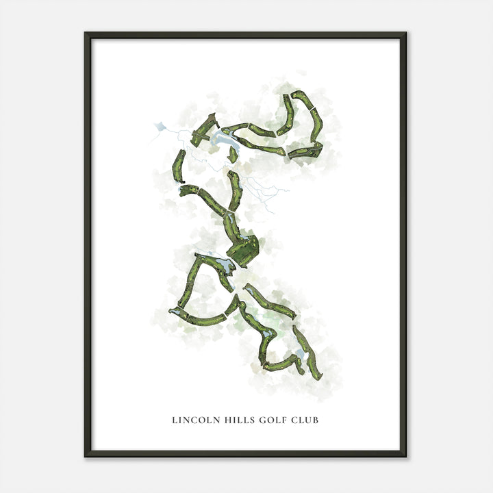 Print of Lincoln Hills Golf Club Classic Map