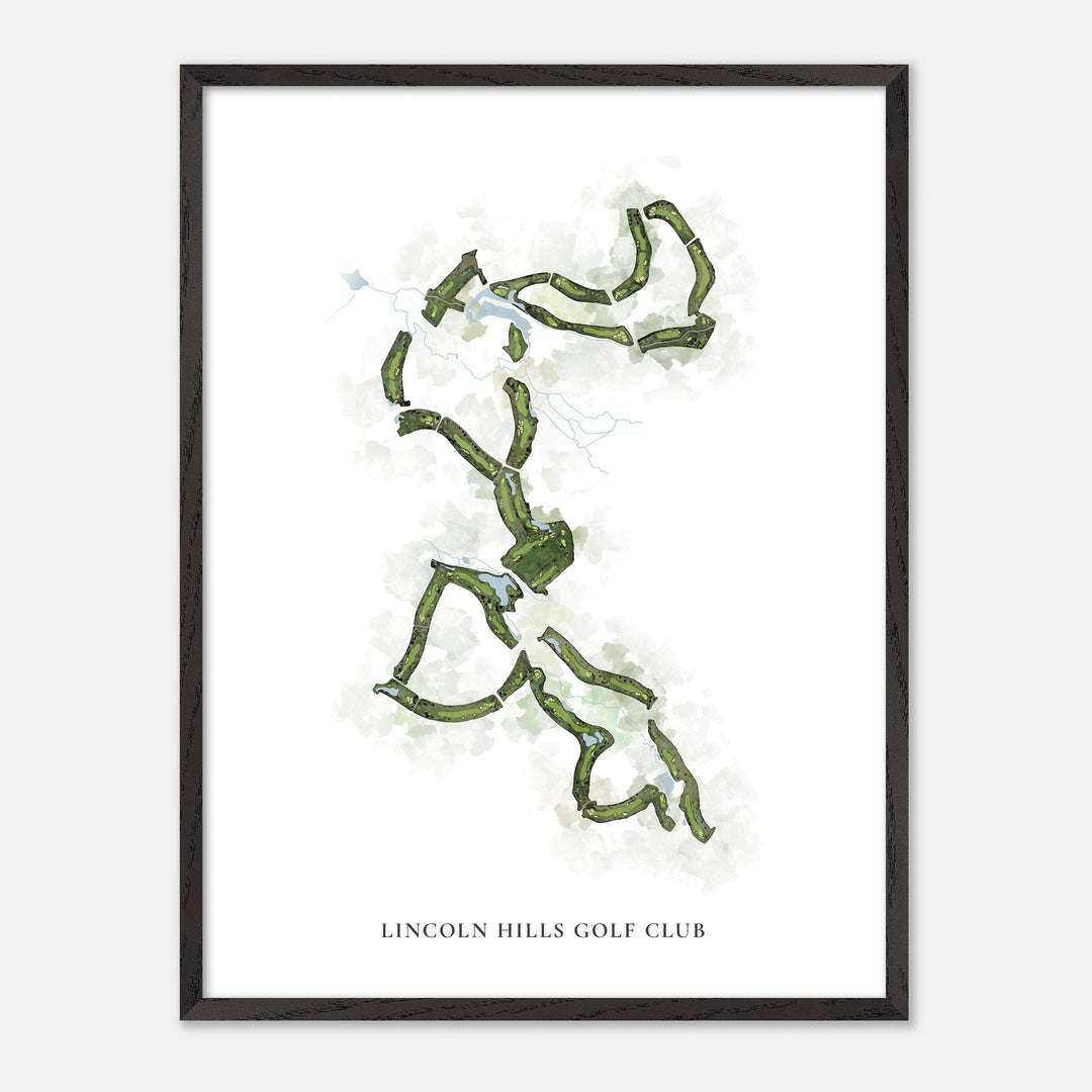 Print of Lincoln Hills Golf Club Classic Map