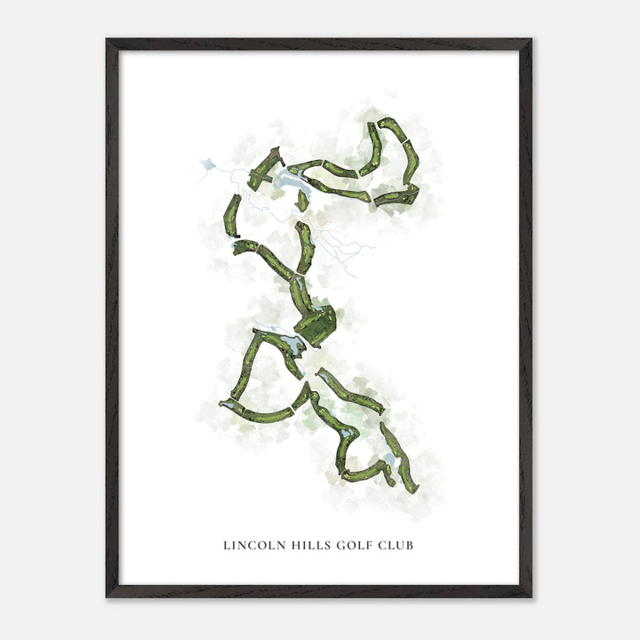 Print of Lincoln Hills Golf Club Classic Map