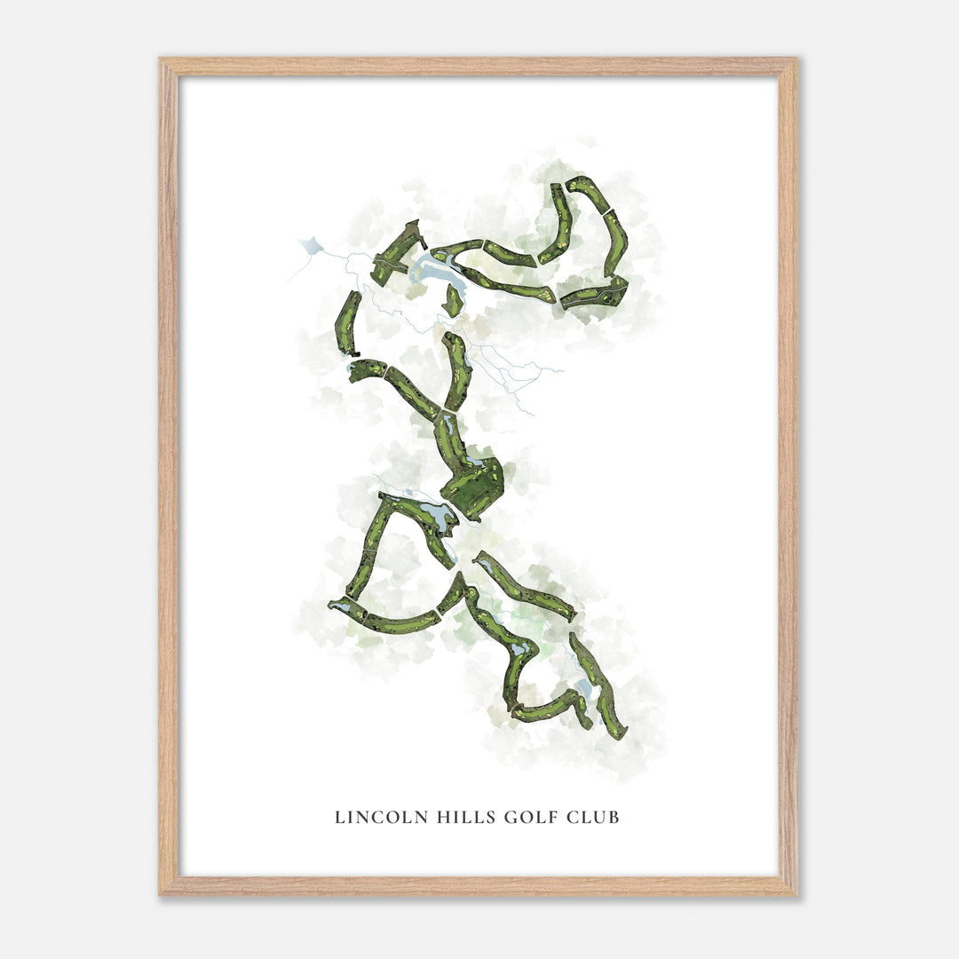 Print of Lincoln Hills Golf Club Classic Map