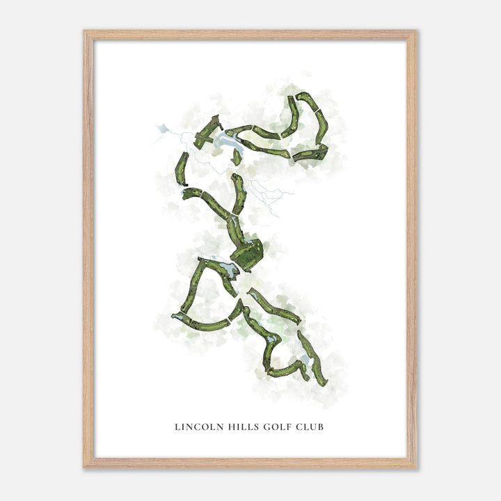 Print of Lincoln Hills Golf Club Classic Map