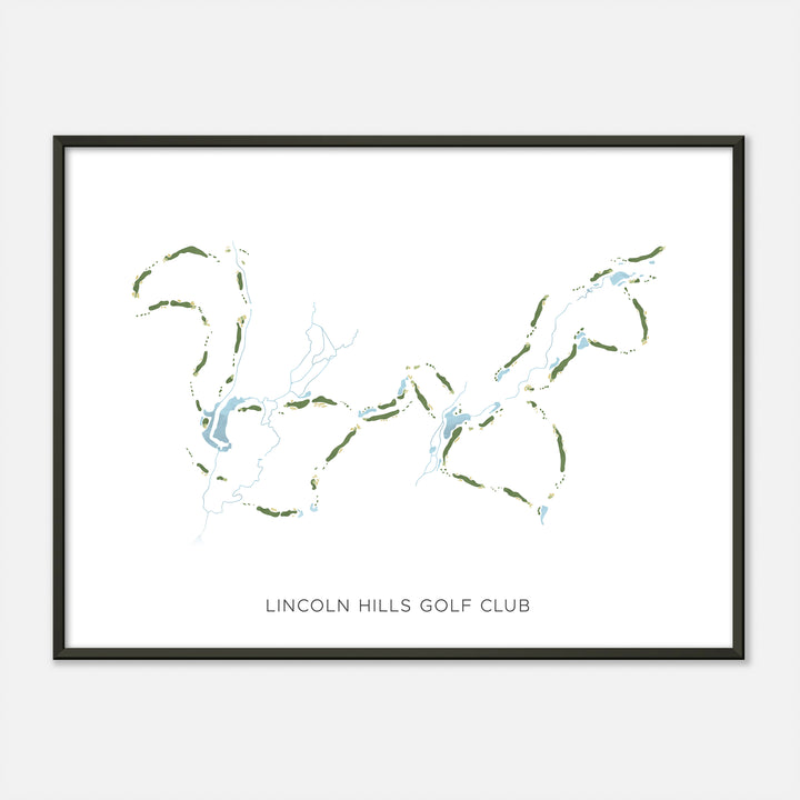 Print of Lincoln Hills Golf Club Modern Map