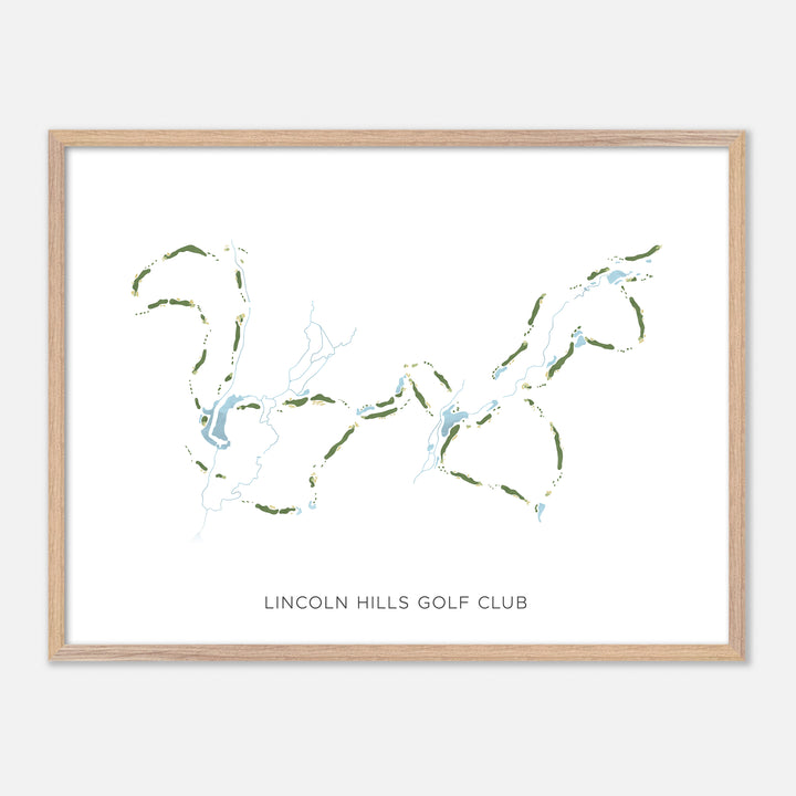 Print of Lincoln Hills Golf Club Modern Map
