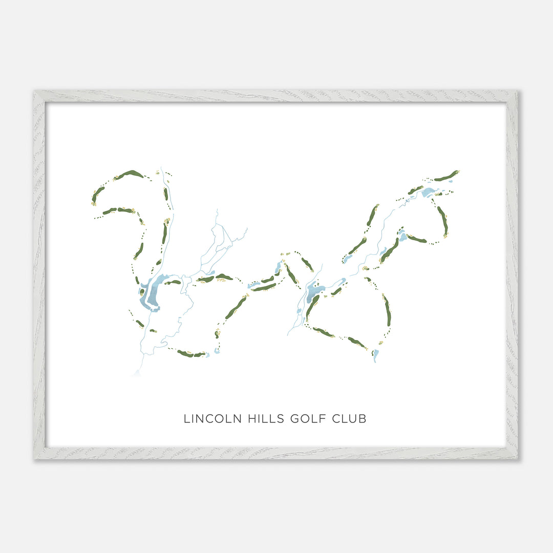 Print of Lincoln Hills Golf Club Modern Map