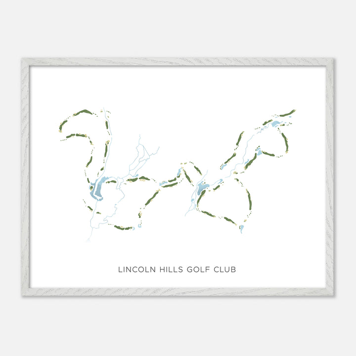 Print of Lincoln Hills Golf Club Modern Map