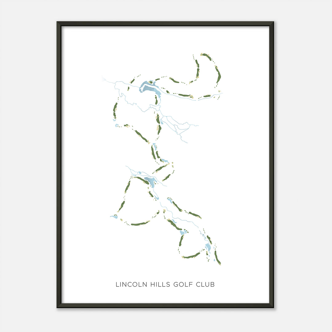 Print of Lincoln Hills Golf Club Modern Map
