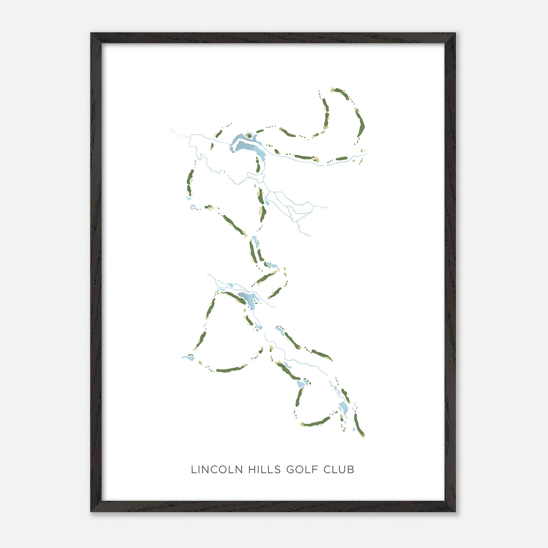 Print of Lincoln Hills Golf Club Modern Map
