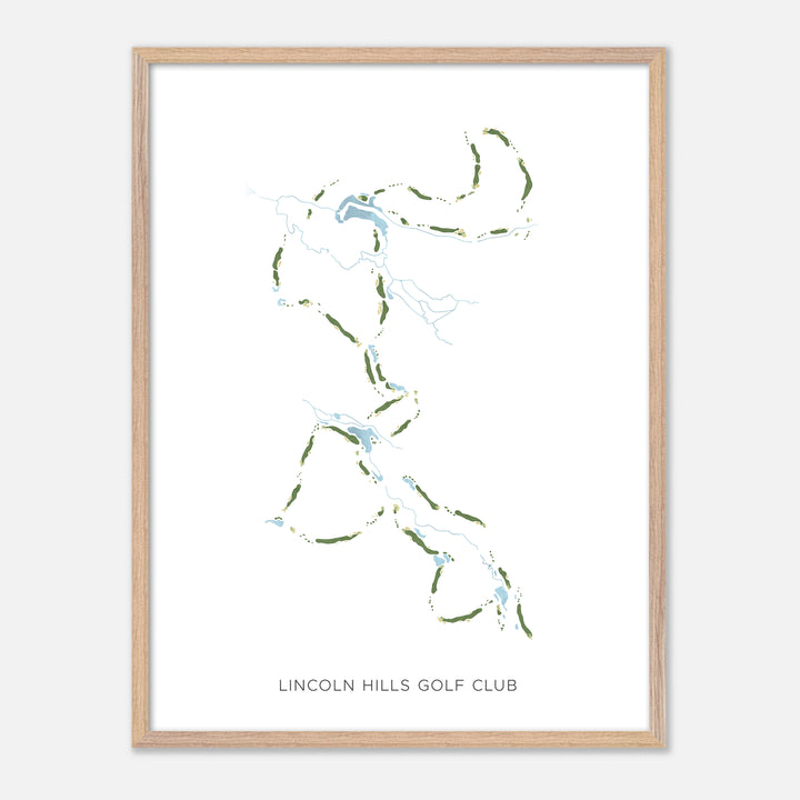 Print of Lincoln Hills Golf Club Modern Map