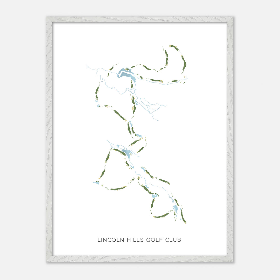Print of Lincoln Hills Golf Club Modern Map
