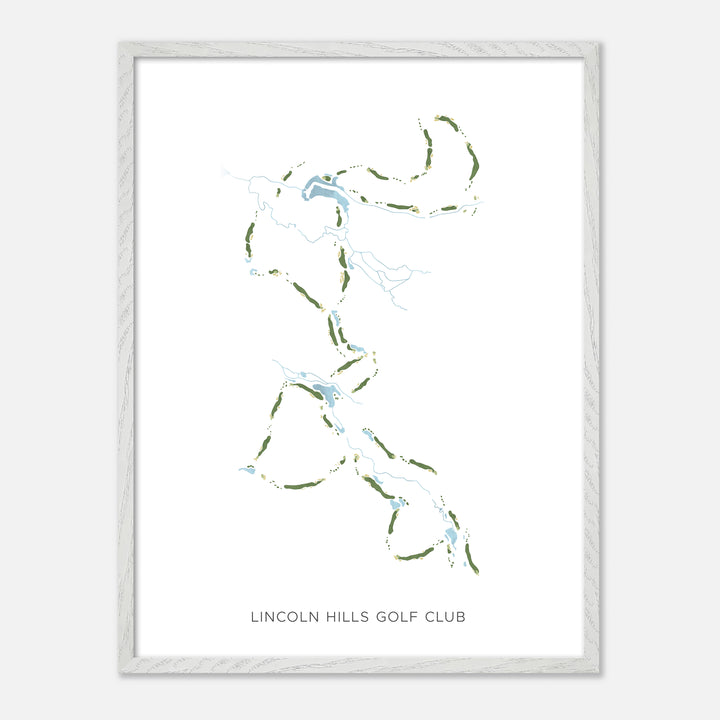 Print of Lincoln Hills Golf Club Modern Map