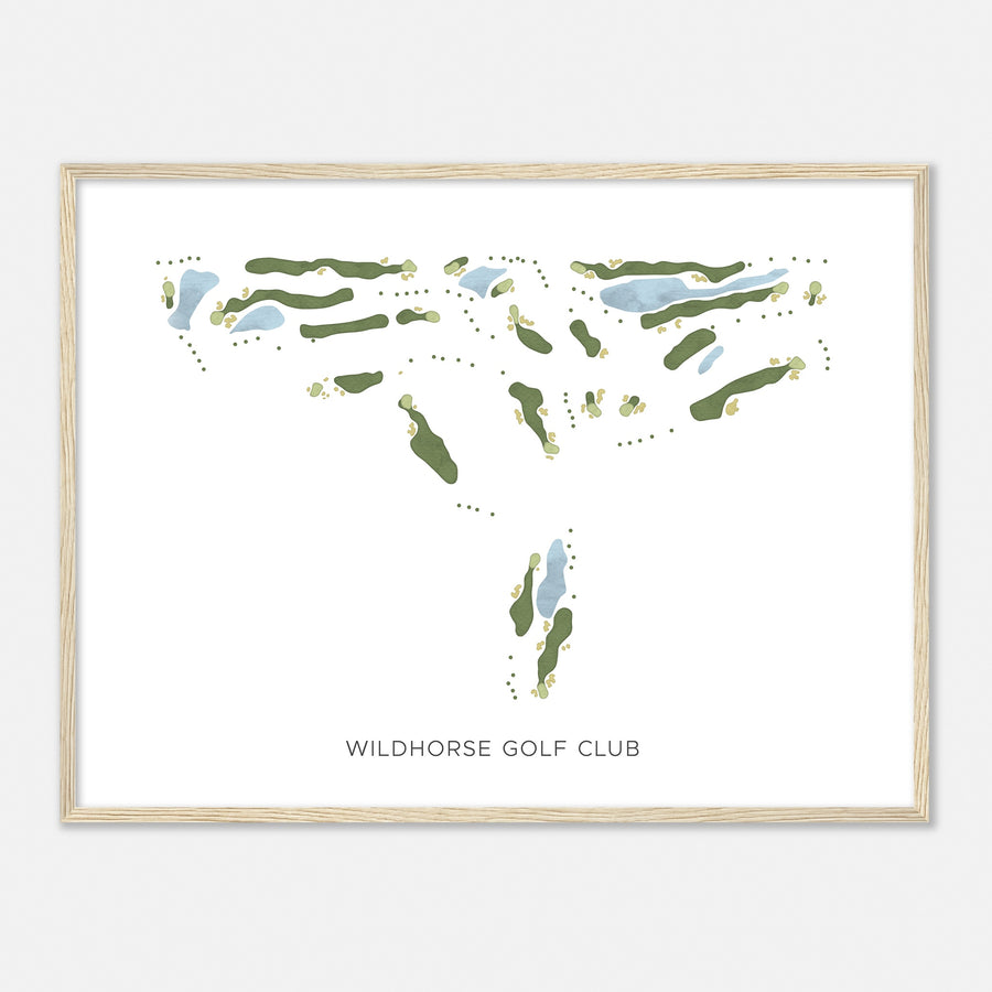 Print of Wildhorse Golf Club Modern Map