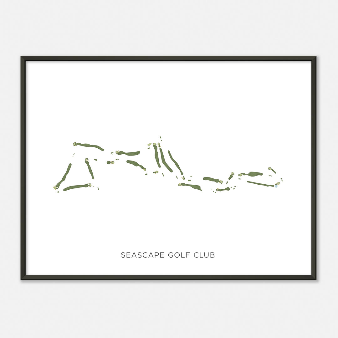 Print of Seascape Golf Club Modern Map
