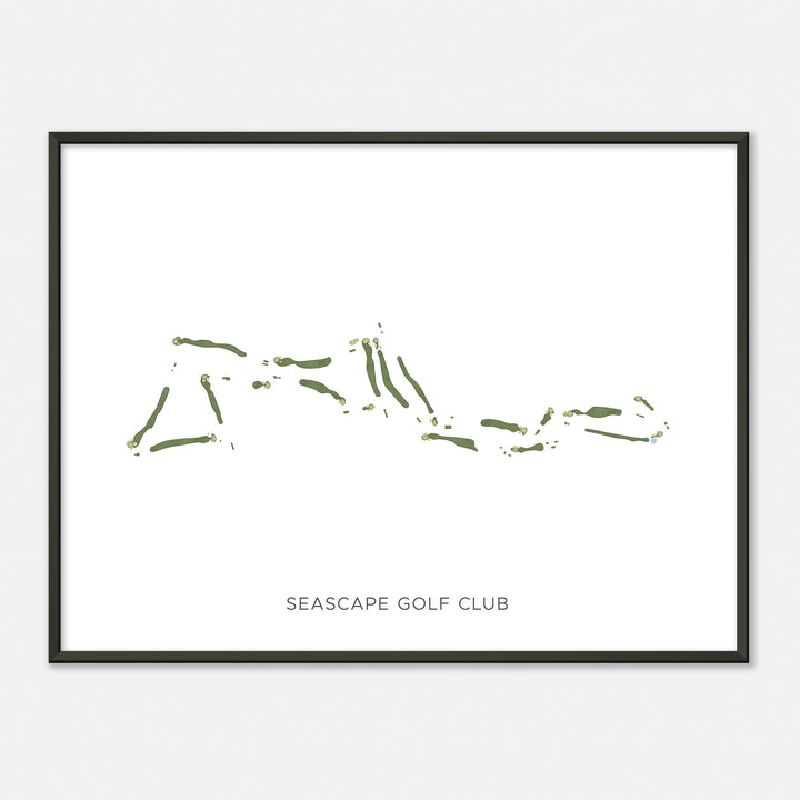 Print of Seascape Golf Club Modern Map
