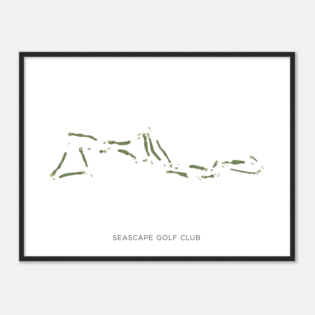 Print of Seascape Golf Club Modern Map