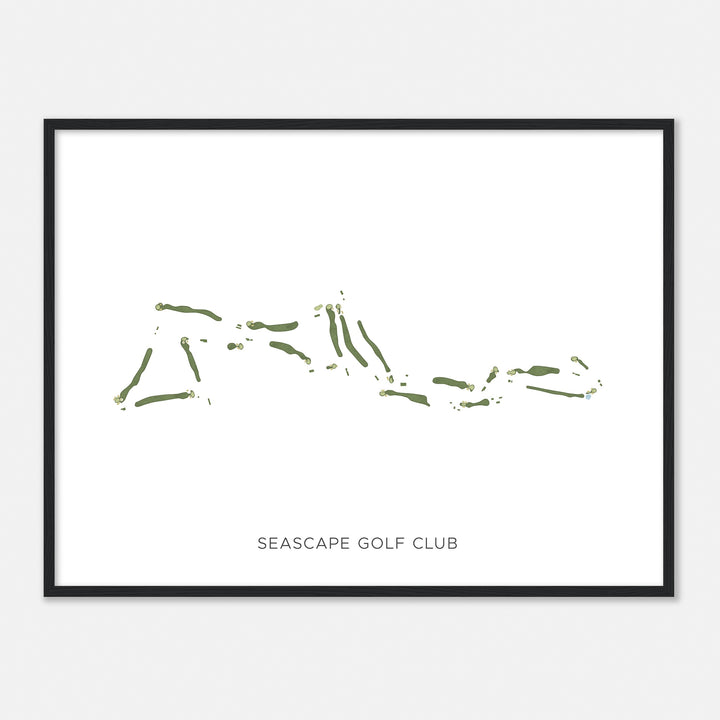 Print of Seascape Golf Club Modern Map