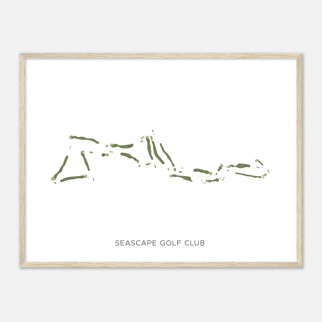 Print of Seascape Golf Club Modern Map
