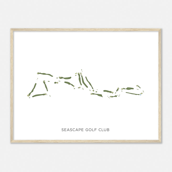 Print of Seascape Golf Club Modern Map