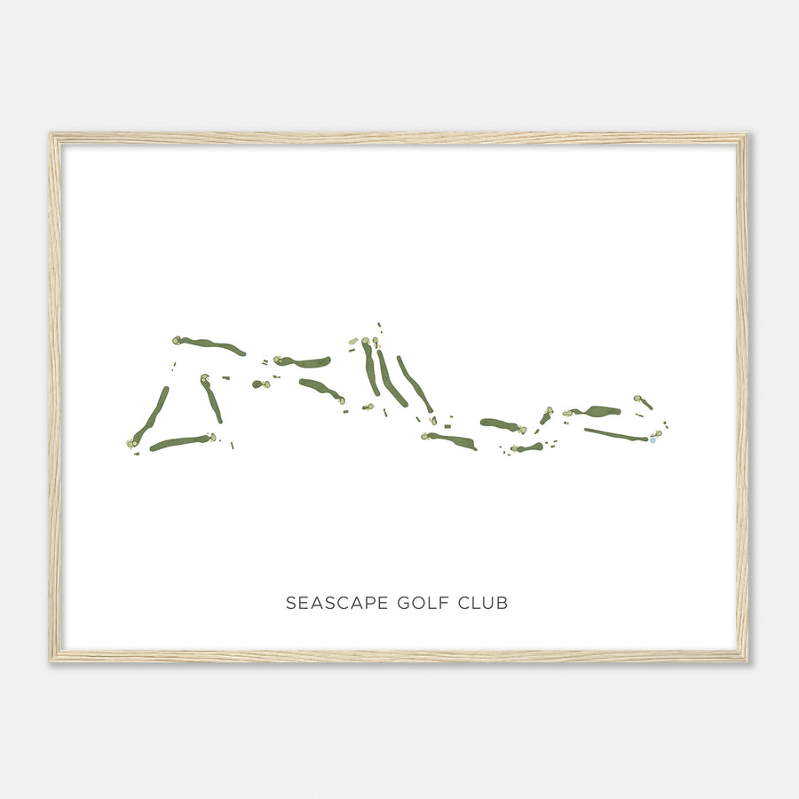 Print of Seascape Golf Club Modern Map