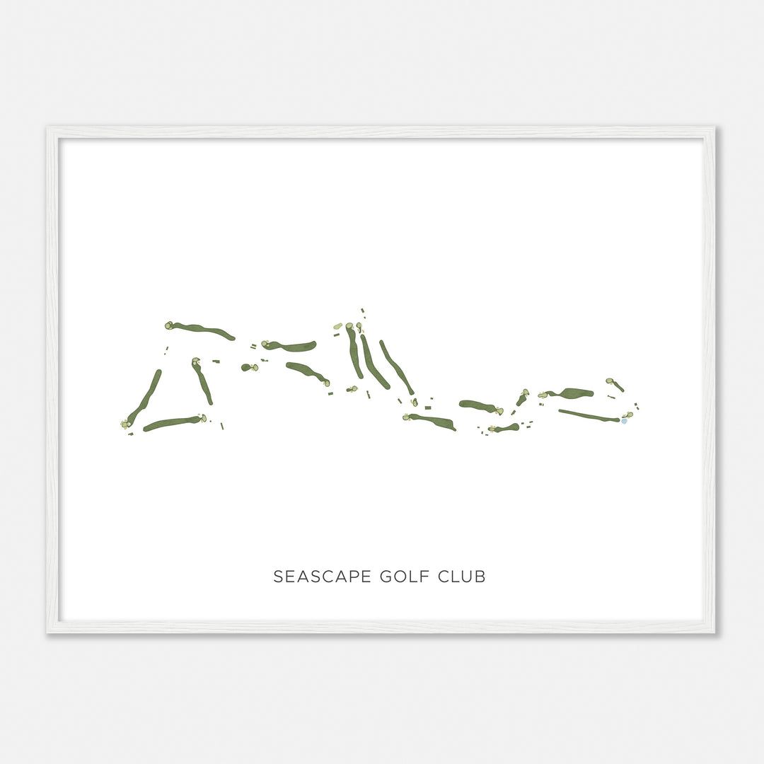 Print of Seascape Golf Club Modern Map