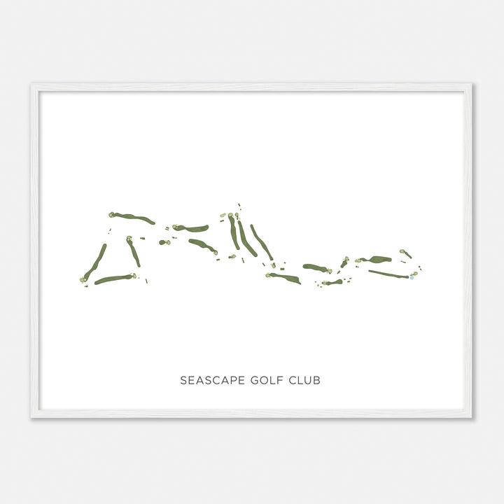 Print of Seascape Golf Club Modern Map