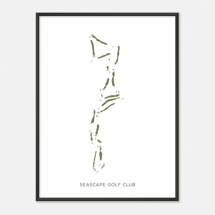 Print of Seascape Golf Club Modern Map
