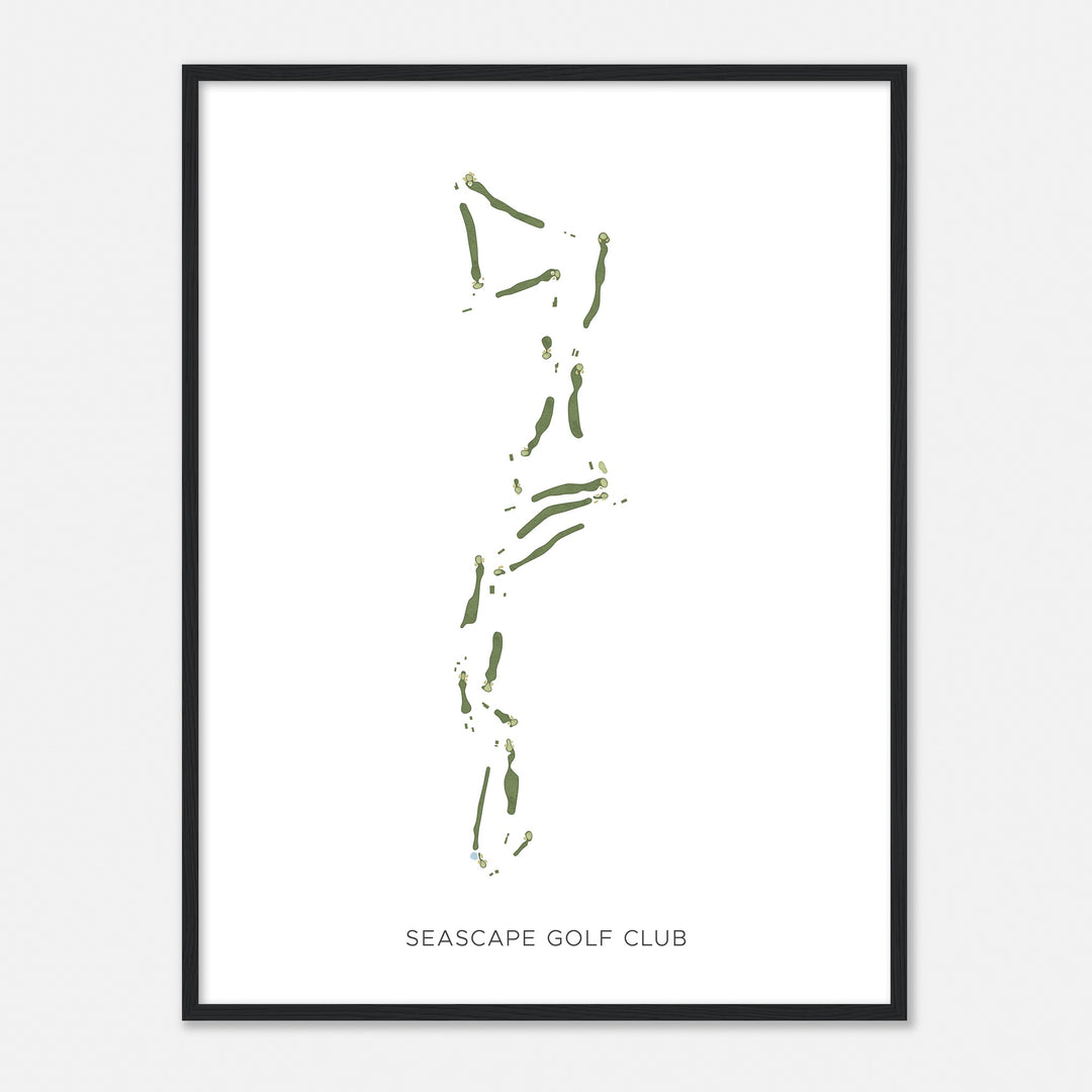 Print of Seascape Golf Club Modern Map
