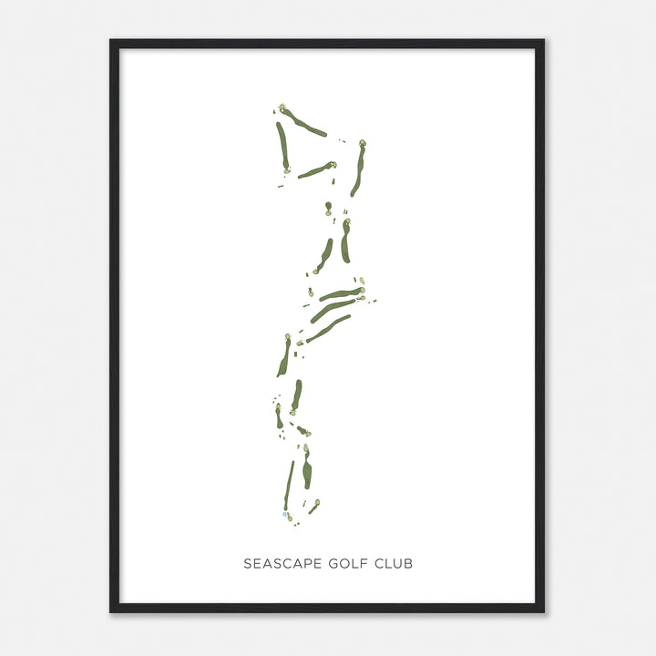 Print of Seascape Golf Club Modern Map