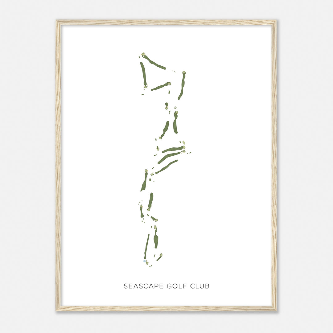 Print of Seascape Golf Club Modern Map