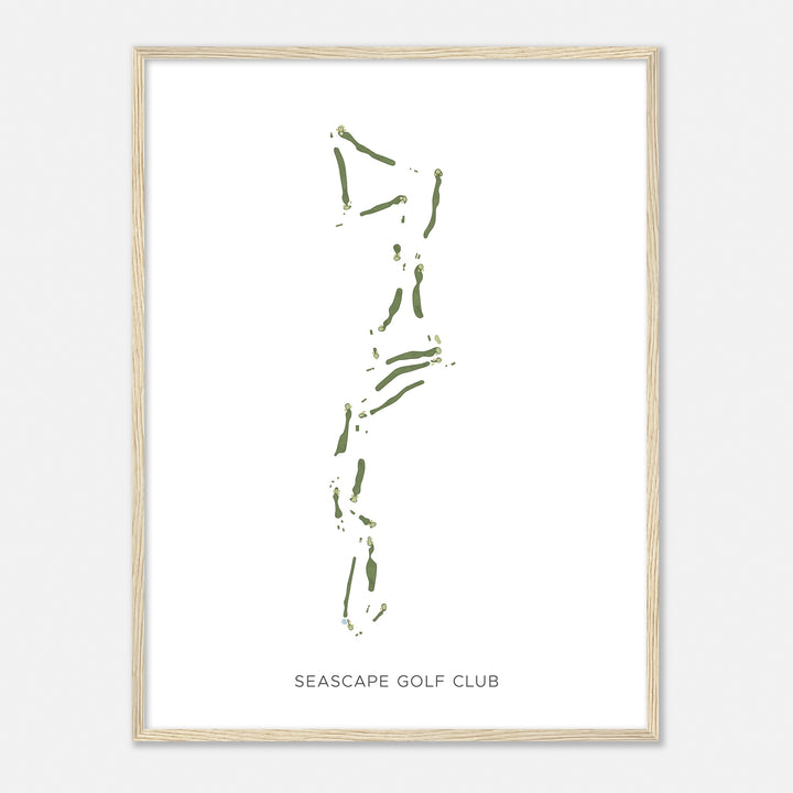 Print of Seascape Golf Club Modern Map