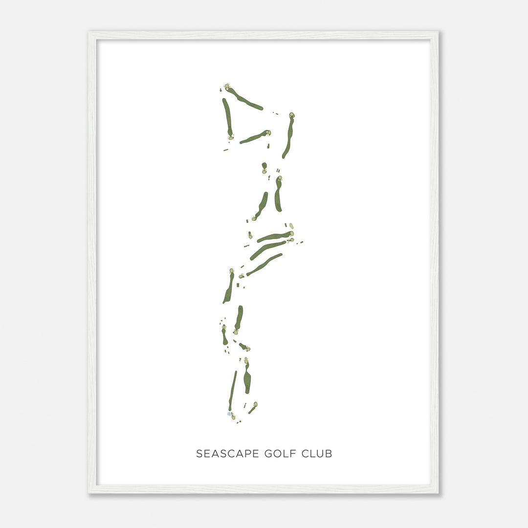 Print of Seascape Golf Club Modern Map