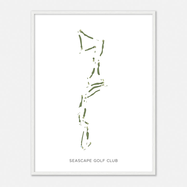 Print of Seascape Golf Club Modern Map
