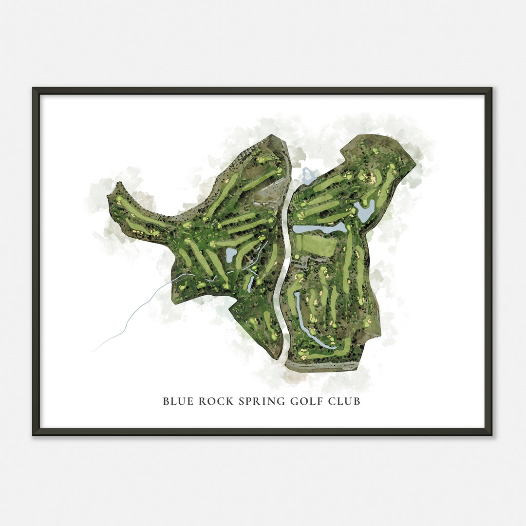 Print of Blue Rock Spring Golf Club Classic Map