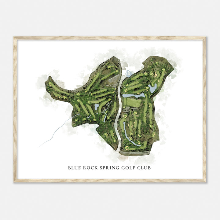 Print of Blue Rock Spring Golf Club Classic Map