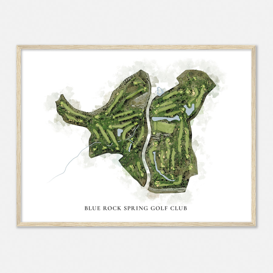 Print of Blue Rock Spring Golf Club Classic Map