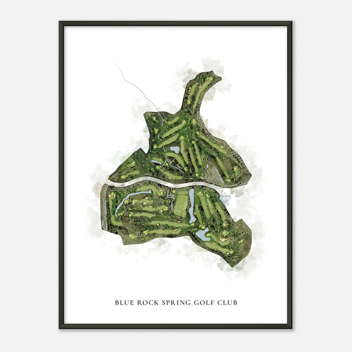 Print of Blue Rock Spring Golf Club Classic Map