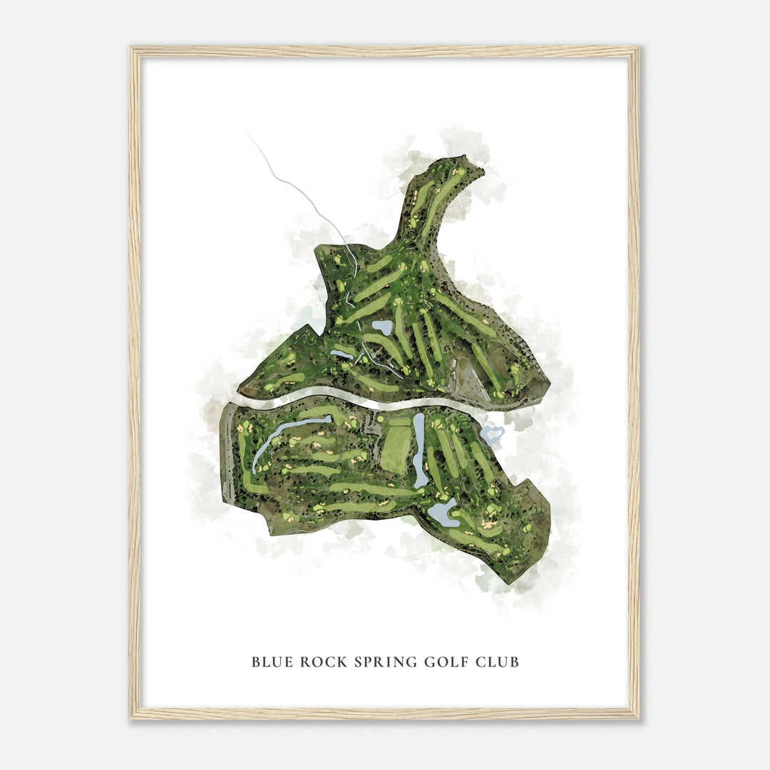 Print of Blue Rock Spring Golf Club Classic Map