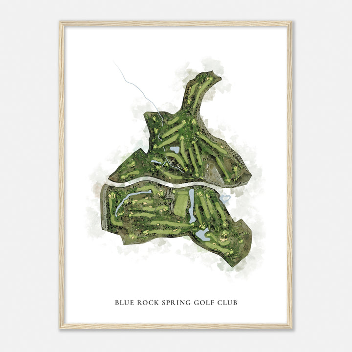 Print of Blue Rock Spring Golf Club Classic Map
