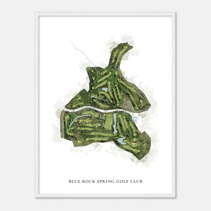 Print of Blue Rock Spring Golf Club Classic Map
