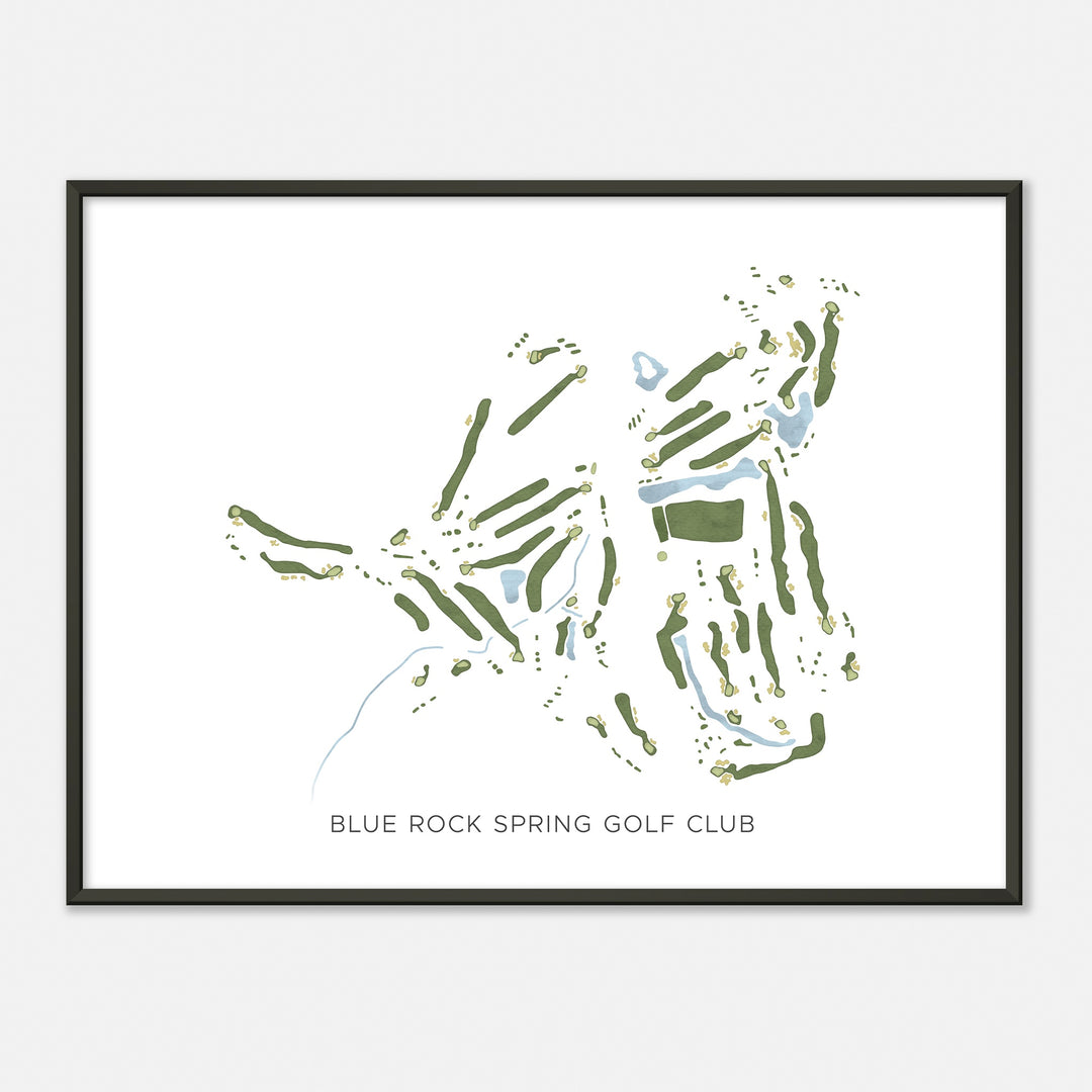 Print of Blue Rock Spring Golf Club Modern Map