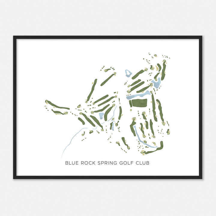 Print of Blue Rock Spring Golf Club Modern Map