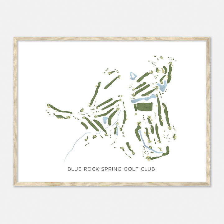 Print of Blue Rock Spring Golf Club Modern Map