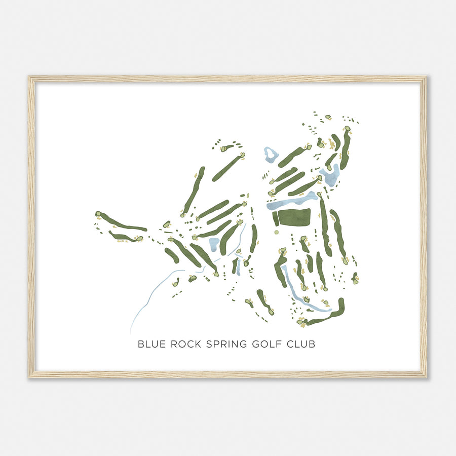 Print of Blue Rock Spring Golf Club Modern Map