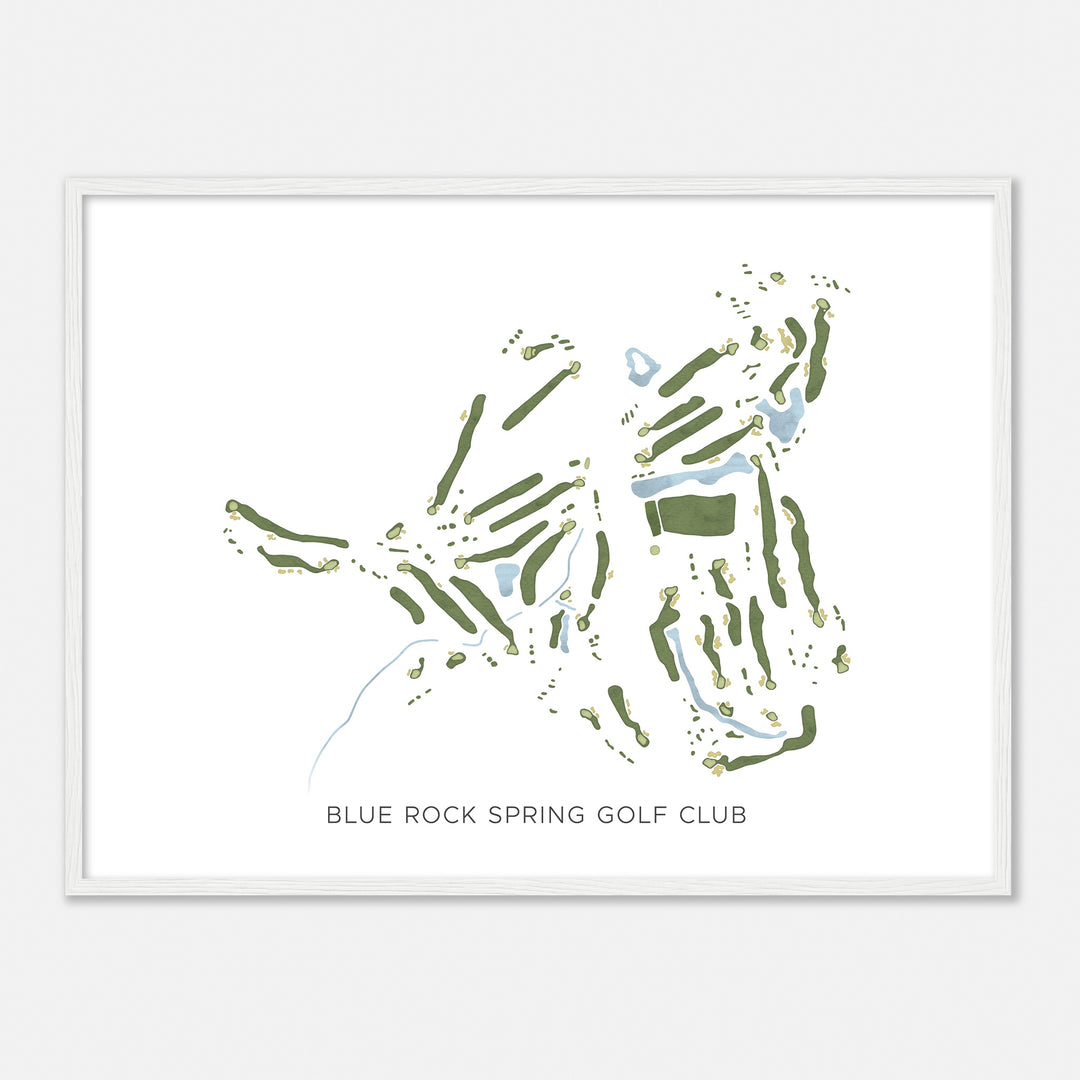 Print of Blue Rock Spring Golf Club Modern Map