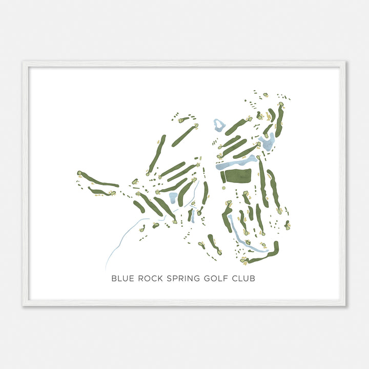 Print of Blue Rock Spring Golf Club Modern Map
