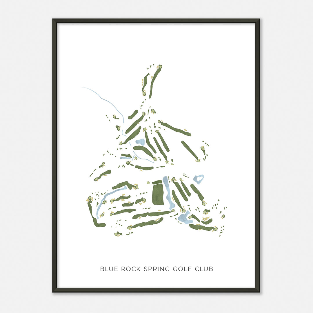 Print of Blue Rock Spring Golf Club Modern Map
