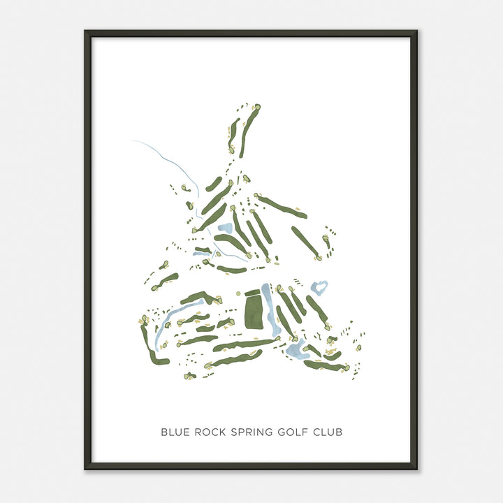 Print of Blue Rock Spring Golf Club Modern Map